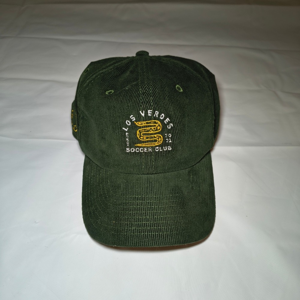 Los Verdes Austin FC fan club ATX Forever Green Corduroy Strapback Hat B682